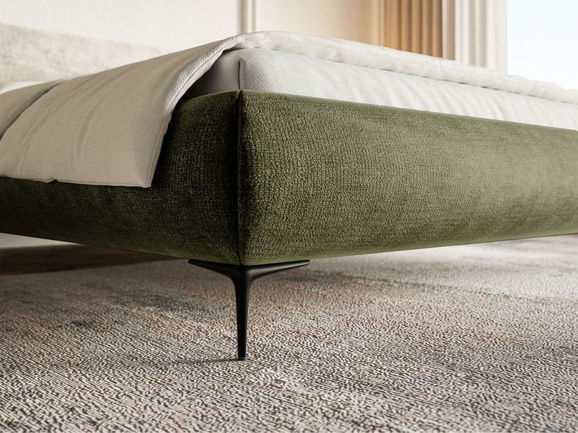 Franciaágy 140 cm Rirri 140B (ágyráccsal) (oliva + fekete)