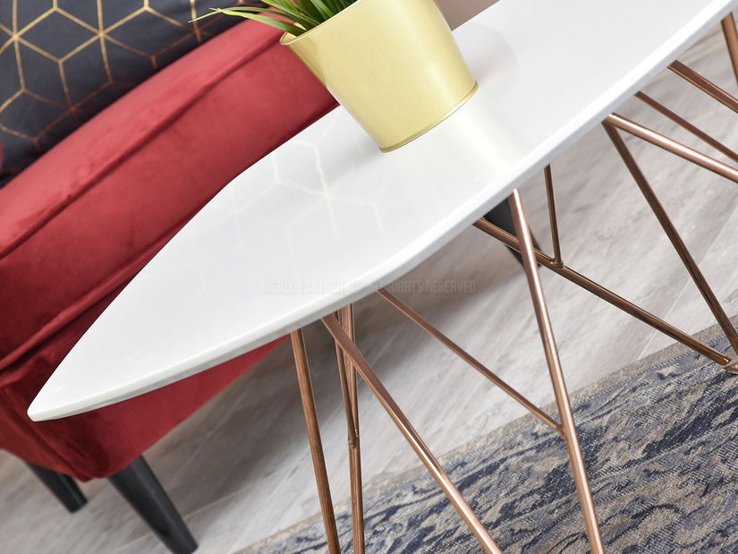 Măsuță de cafea Petal Zest Xl (alb + negru)