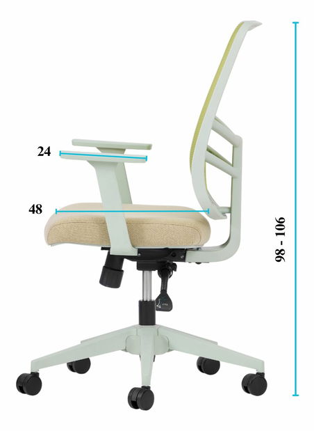 Kancelárska stolička Letto (zelená)
