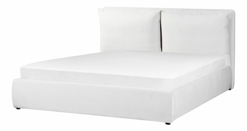 Manželská posteľ 160 cm Berit (biela) (s roštom) (s úl. priestorom)