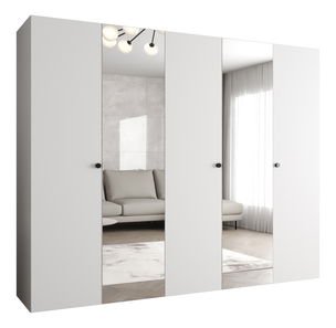 Ormar za garderobu 250 cm Parna 2 (bijela + crna)