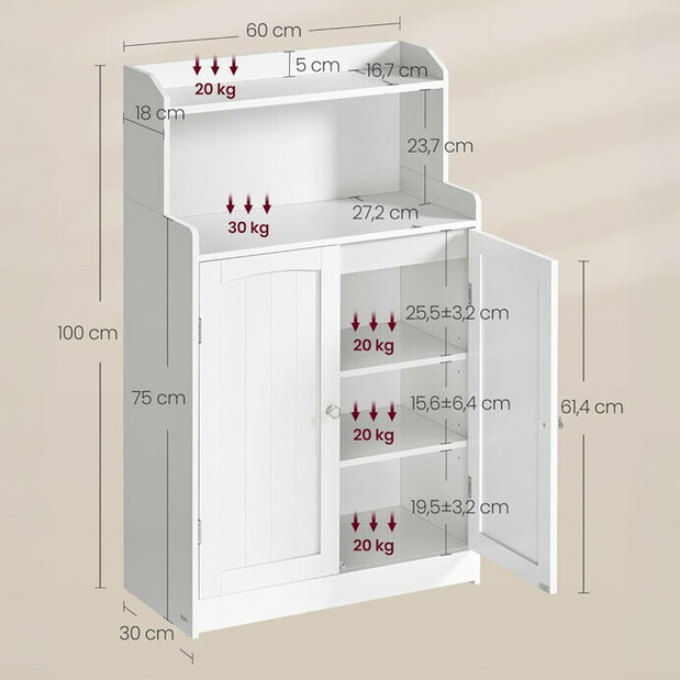 Kúpeľňová skrinka Auka (biela)