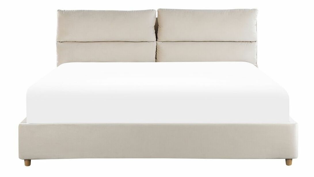 Manželská posteľ 180 cm Batil (béžová) (s roštom) (s úl. priestorom)