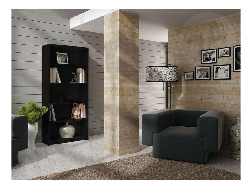 Regál Mirjan Elestria -80cm (fekete)