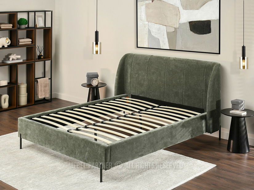 Pat matrimonial 160 cm Apelar (verde + negru)