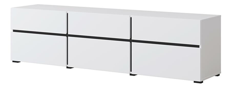 TV stolík/skrinka Crossroad W41 (čierna + biela)