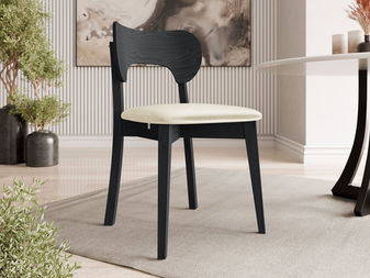 Étkezőszék KD 64 (fekete + krém) 