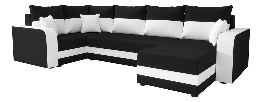 Colțar în formă de U Harmony Long (Negru + Alb) (S)