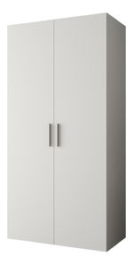 Ormar za garderobu 100 cm Borry 1 (bijela + srebrna)