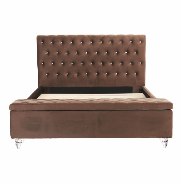 Bračni krevet 160 cm Angi (smeđa) (s podnicom)