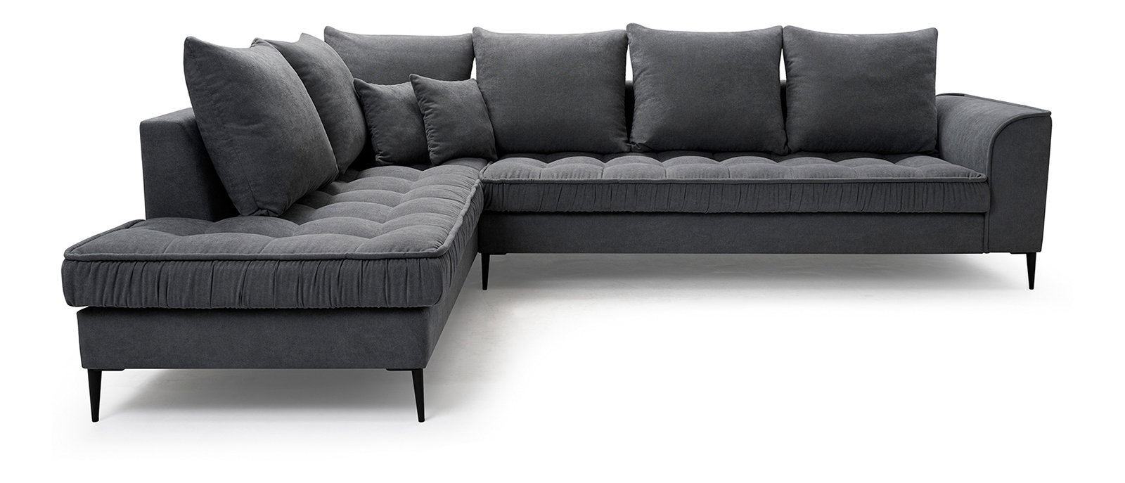 Rohová sedačka Lunara (tmavosivá) (L)