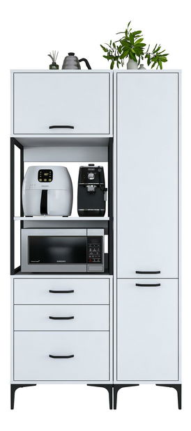 Ormar s policama Jenaretta 143 (bijela)