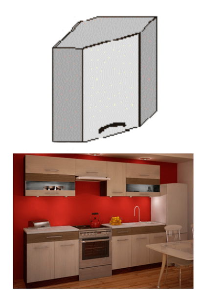 Gornji kutni kuhinjski ormarić GN Tempo Kondela Igo