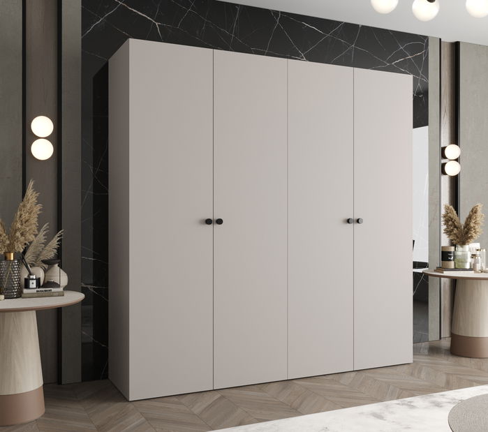 Ormar za garderobu 200 cm Parna 1 (kašmir + crna)