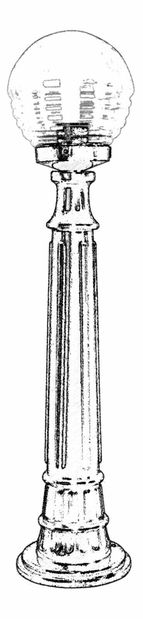 Lampă de podea pentru exterior Sneha (Negru)