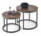 Set 2 kom. stolića za kavu Owen (orah+ crna)