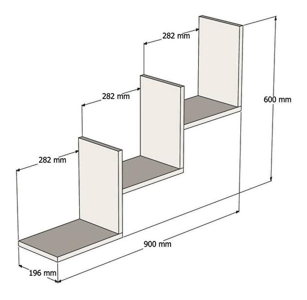 Polc Topute (antracit) 