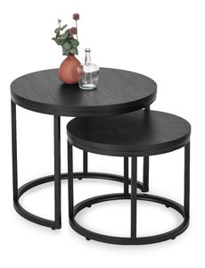 Set stolića za kavu (2 kom.) Metacion (crna) 