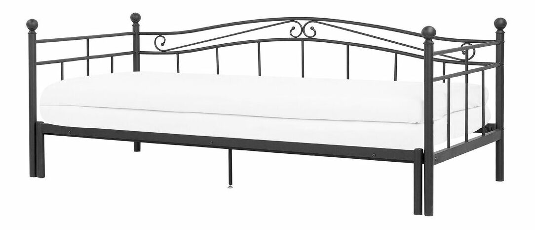 Rozkladacia posteľ 80 cm TULO (čierna) (s roštom)