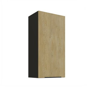 Dulap superior de bucătărie Carminia 45 G-90 1F (stejar cremona + negru)