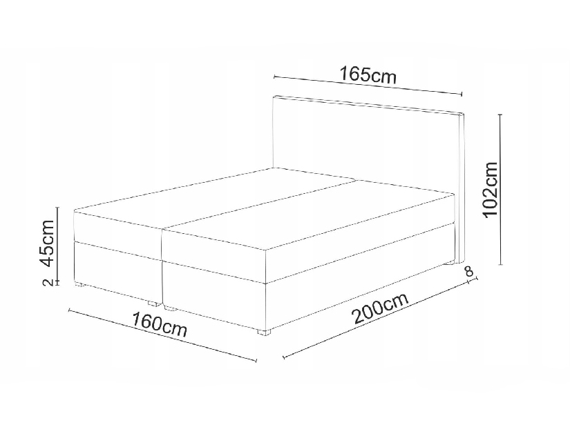 Manželská posteľ Boxspring 160x200 cm Karum Comfort (tmavozelená) (s roštom a matracom)