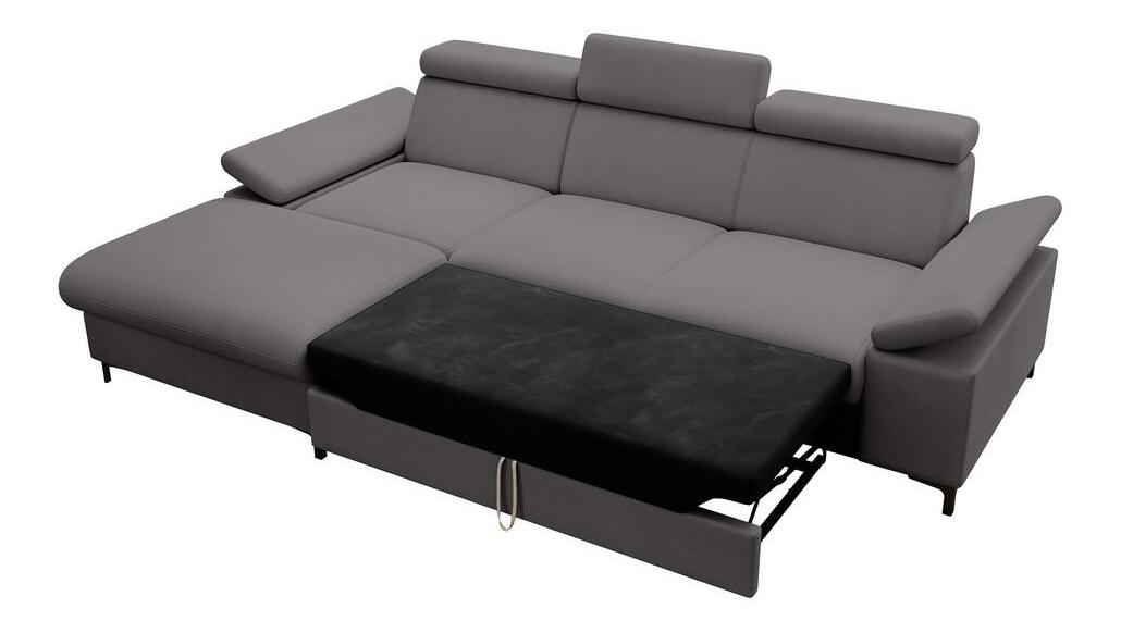 Sarokkanapé Miles (B) (szürke + fekete) 