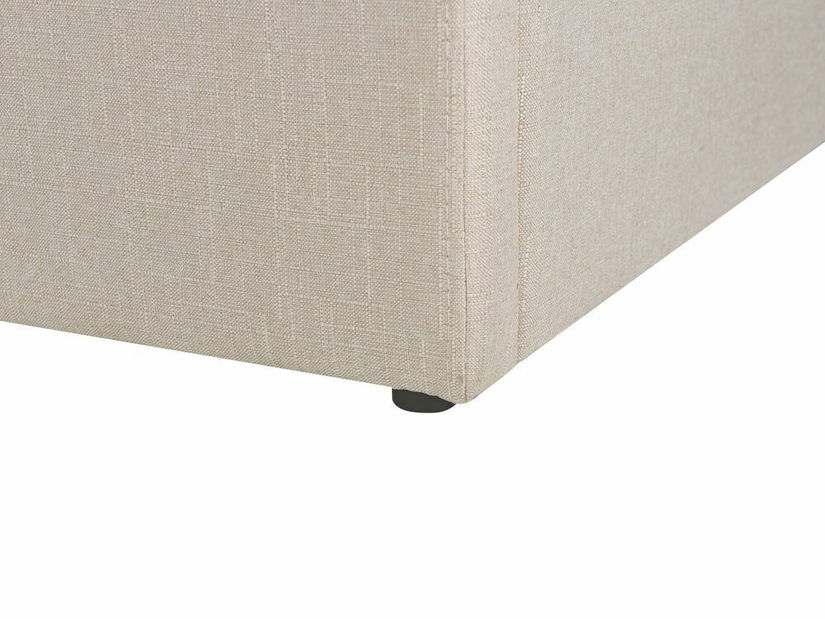 Manželská posteľ 140 cm DIJON (s roštom a úl. priestorom) (béžová)