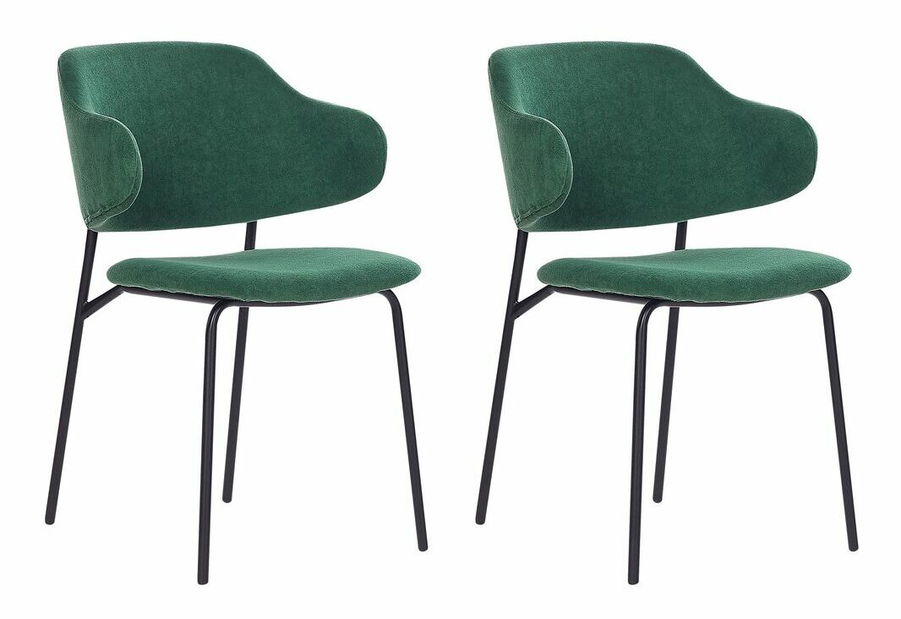 Set 2 ks jedálenských stoličiek Kenza (zelená)