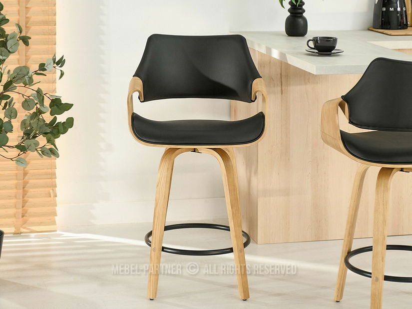 Scaun bar Rolenzono H65 (negru)