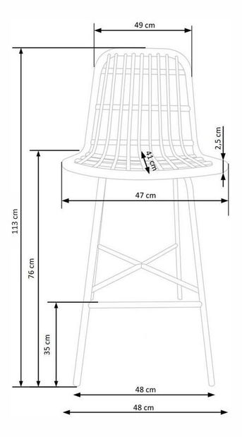 Bárszék Hertha (sötétzöld)