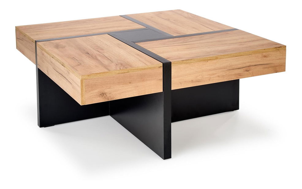 Stolić za kavu Shanel (hrast craft + crna)