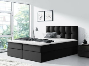 Bračni krevet Boxspring 180 cm Cinara (ekokoža soft 017 (bijela))