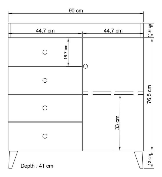 Fali fogas Mapeno 5 (szürke) 