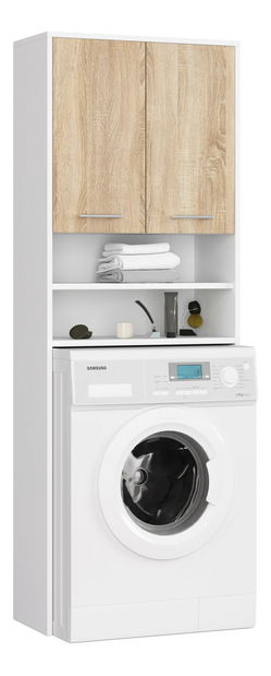 Dulap deasupra mașinii de spălat Farid TYP5 (Alb + Stejar sonoma)