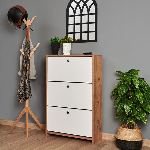 Ormarić za obuću Tuvantille S (bijeli bor)