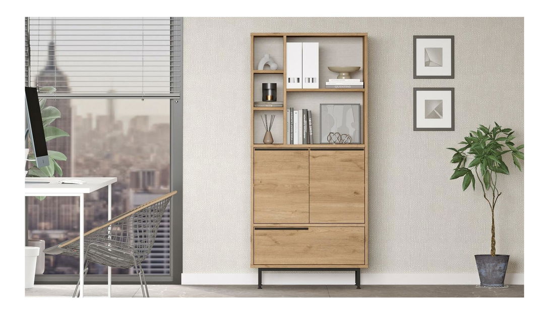 Kuhinjski ormarić Otto 9 B (orah + crna)