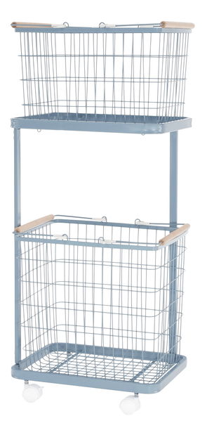 Kôš na bielizeň Harmas (kov + sivomodrá)