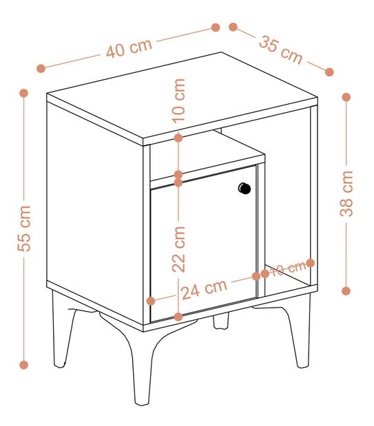 Noptieră Aliex 1 (alb + negru)
