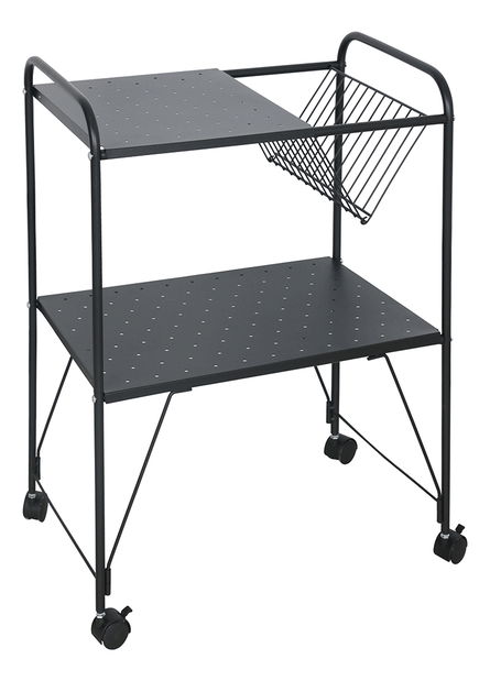 Príručný pojazdný stolík Alchymist (čierna)