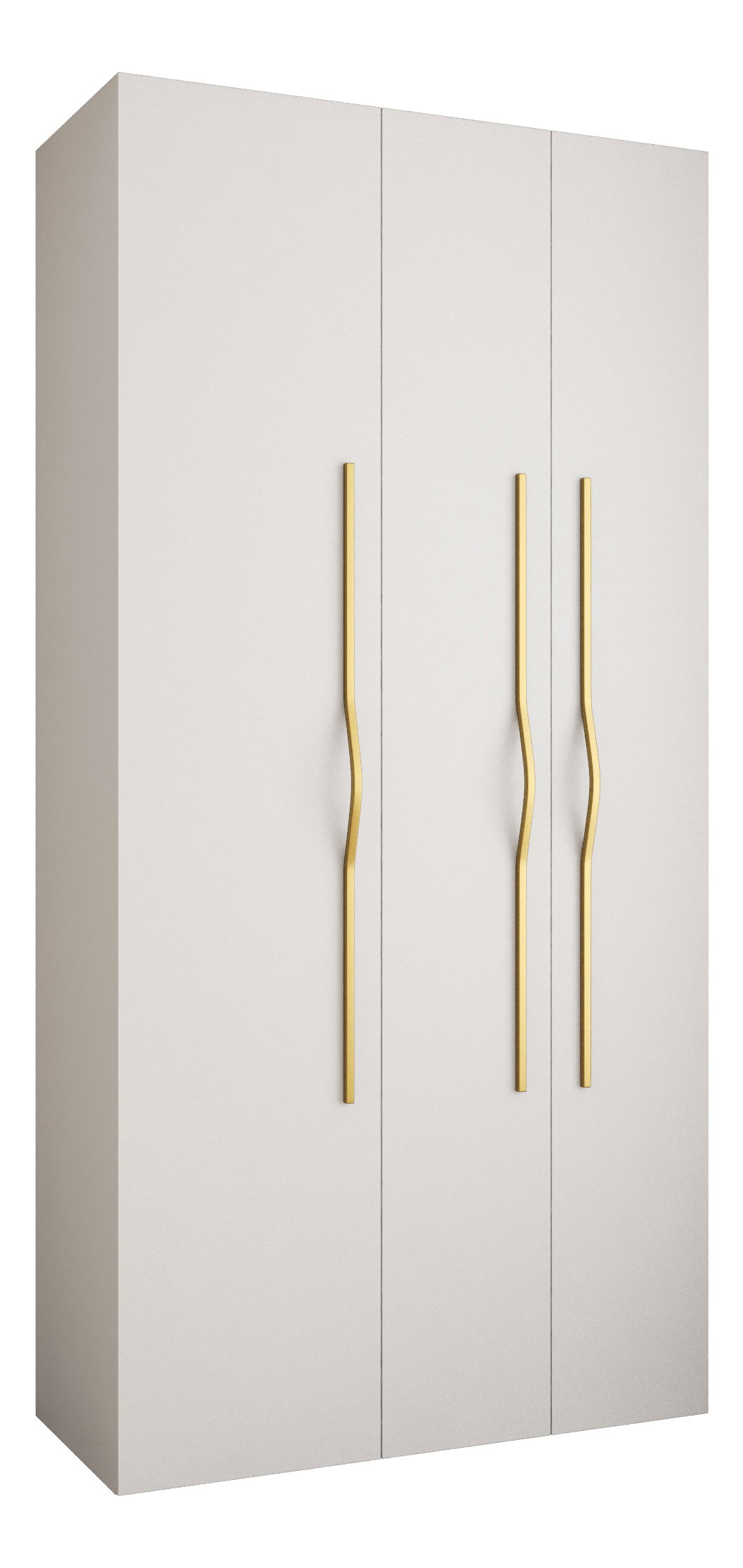 Dulap de haine 120 cm Carmela 40-2 (alb + Auriu)