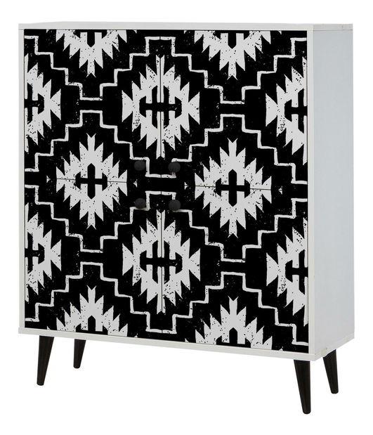 Dulap Mozaic (Alb + Negru)