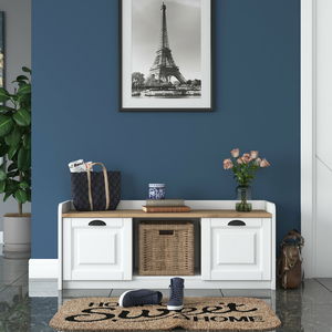 Ormarić za obuću Pixie 2 (bijela + orah)