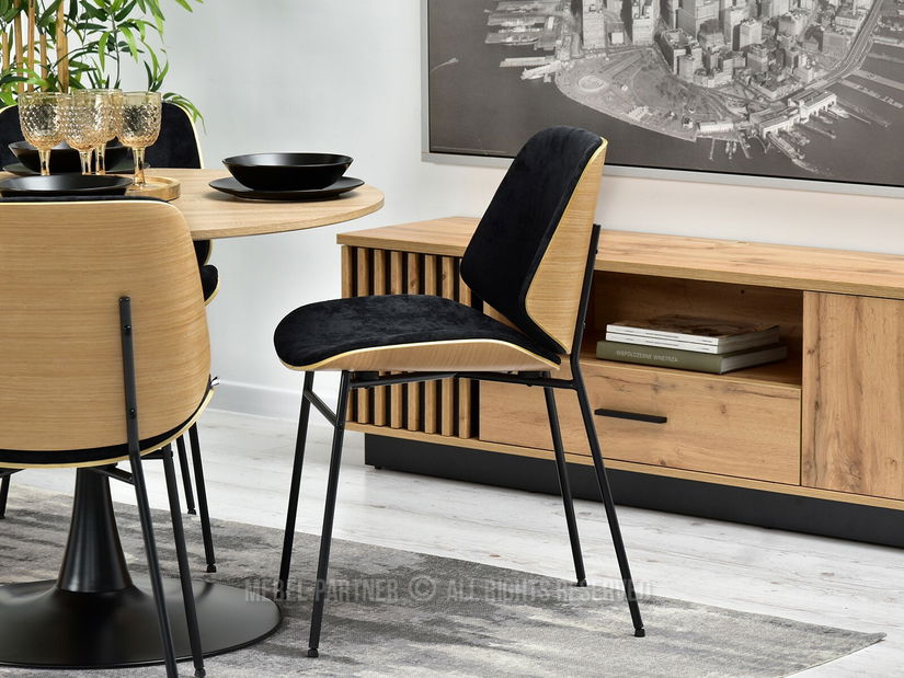 Stolica Jordan (crni hrast + crna)