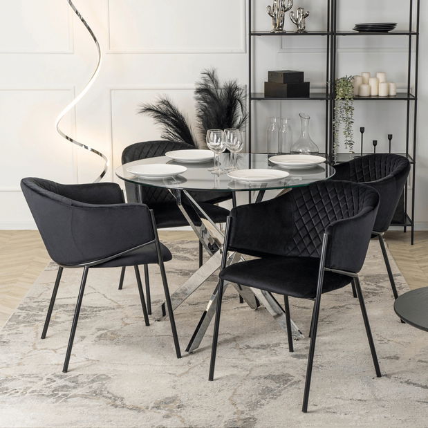 Jedálenský stôl Supremas 2 (chrómová) (pre 4 osoby)