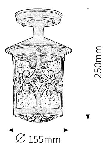 Vonkajšie svietidlo Palma 8539 (čierna)