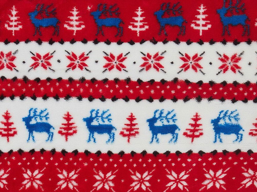 Pătură 200x200 cm WINTA (roșu + albastru)