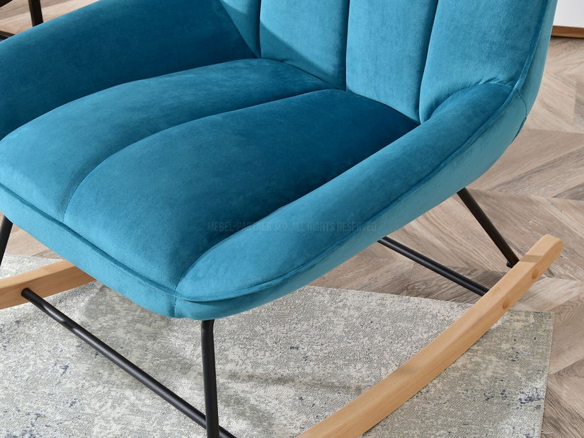 Fotel Bertie (türkiz + fekete bükk)