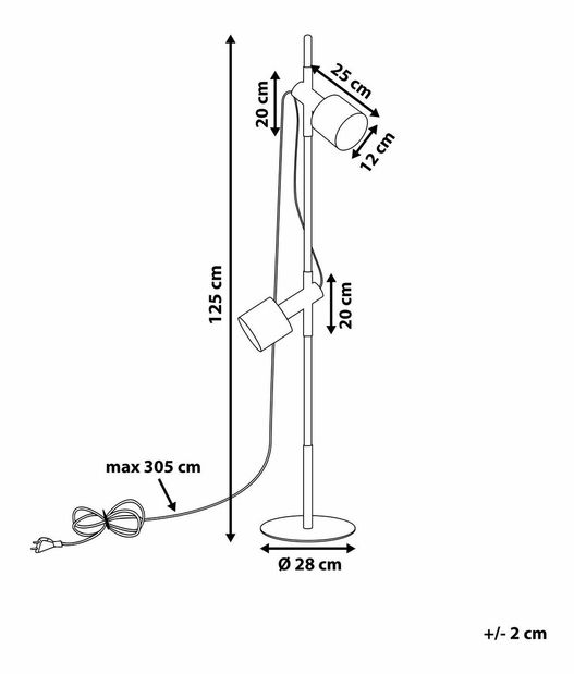 Stojanové svietidlo Osund (biela)
