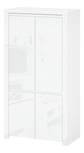 Dulap de haine Leona 4D (alb lucios)