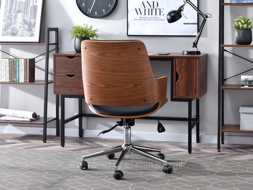 Scaun Oscaro (nuc închis + crom)